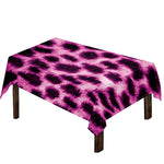 Hot Purple And Black Cheetah Print Tablecloth