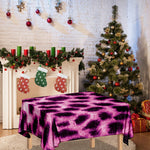 Hot Purple And Black Cheetah Print Tablecloth
