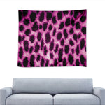 Hot Purple And Black Cheetah Print Tapestry