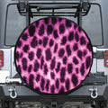 Hot Purple And Black Cheetah Print Tire Cover