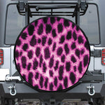Hot Purple And Black Cheetah Print Tire Cover
