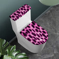 Hot Purple And Black Cheetah Print Toilet Lid And Tank Cover Set