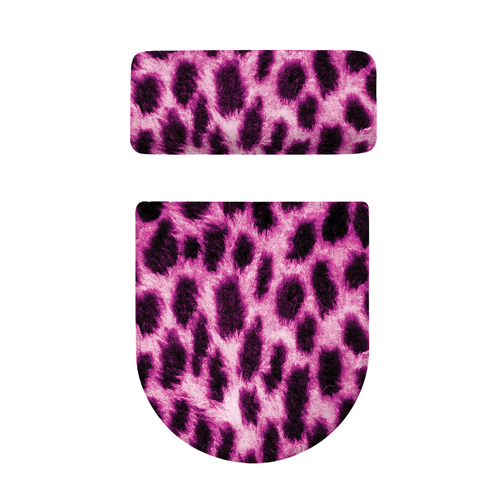 Hot Purple And Black Cheetah Print Toilet Lid And Tank Cover Set