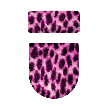 Hot Purple And Black Cheetah Print Toilet Lid And Tank Cover Set
