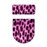Hot Purple And Black Cheetah Print Toilet Lid And Tank Cover Set