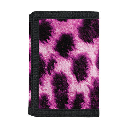 Hot Purple And Black Cheetah Print Trifold Wallet