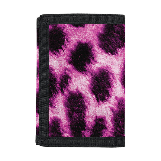 Hot Purple And Black Cheetah Print Trifold Wallet