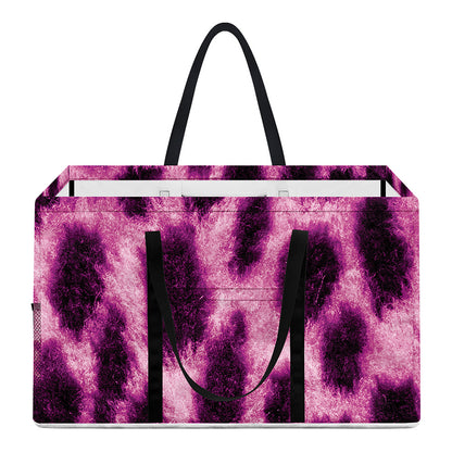 Hot Purple And Black Cheetah Print Utility Tote Bag