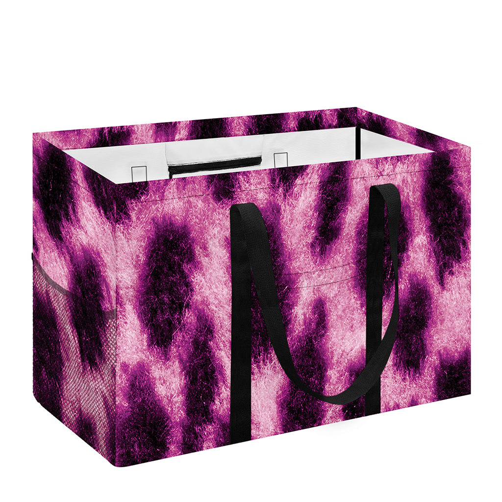 Hot Purple And Black Cheetah Print Utility Tote Bag