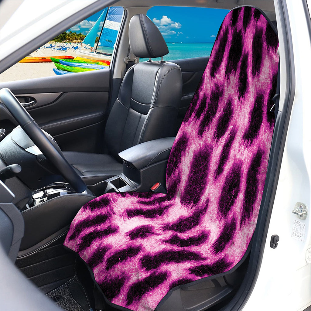 Hot Purple And Black Cheetah Print Waterproof Car Seat Cover