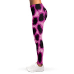 Hot Purple And Black Cheetah Print Women's Leggings