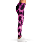 Hot Purple And Black Cheetah Print Women's Leggings