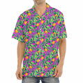 Hot Purple Pineapple Pattern Print Aloha Shirt
