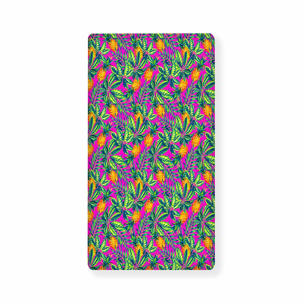 Hot Purple Pineapple Pattern Print Baby Crib Sheet