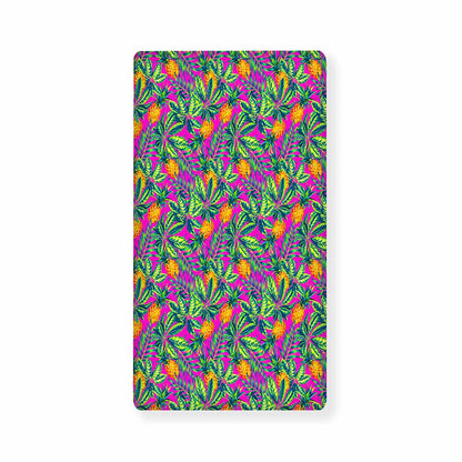Hot Purple Pineapple Pattern Print Baby Crib Sheet