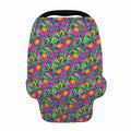 Hot Purple Pineapple Pattern Print Baby Seat Cover