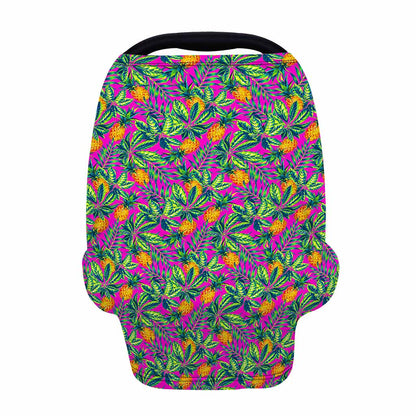 Hot Purple Pineapple Pattern Print Baby Seat Cover