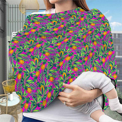 Hot Purple Pineapple Pattern Print Baby Seat Cover