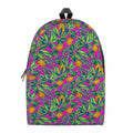 Hot Purple Pineapple Pattern Print School Backpack
