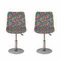 Hot Purple Pineapple Pattern Print Bar Stool Covers
