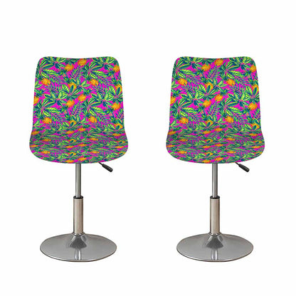Hot Purple Pineapple Pattern Print Bar Stool Covers