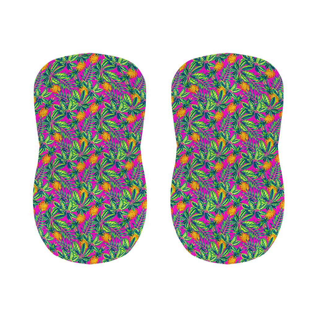 Hot Purple Pineapple Pattern Print Bar Stool Covers