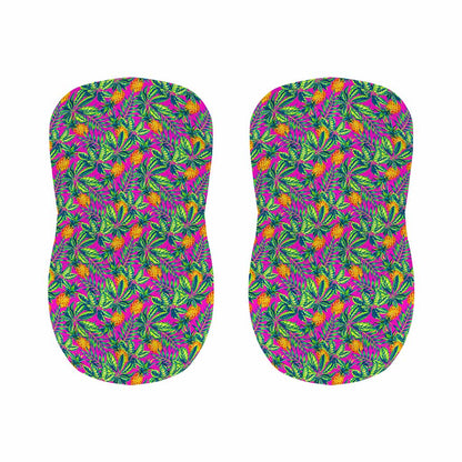 Hot Purple Pineapple Pattern Print Bar Stool Covers