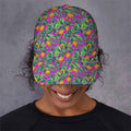 Hot Purple Pineapple Pattern Print Baseball Cap