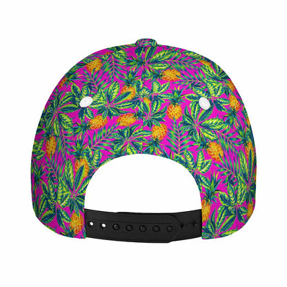 Hot Purple Pineapple Pattern Print Baseball Cap