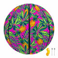 Hot Purple Pineapple Pattern Print Basketball