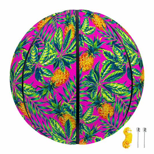 Hot Purple Pineapple Pattern Print Basketball