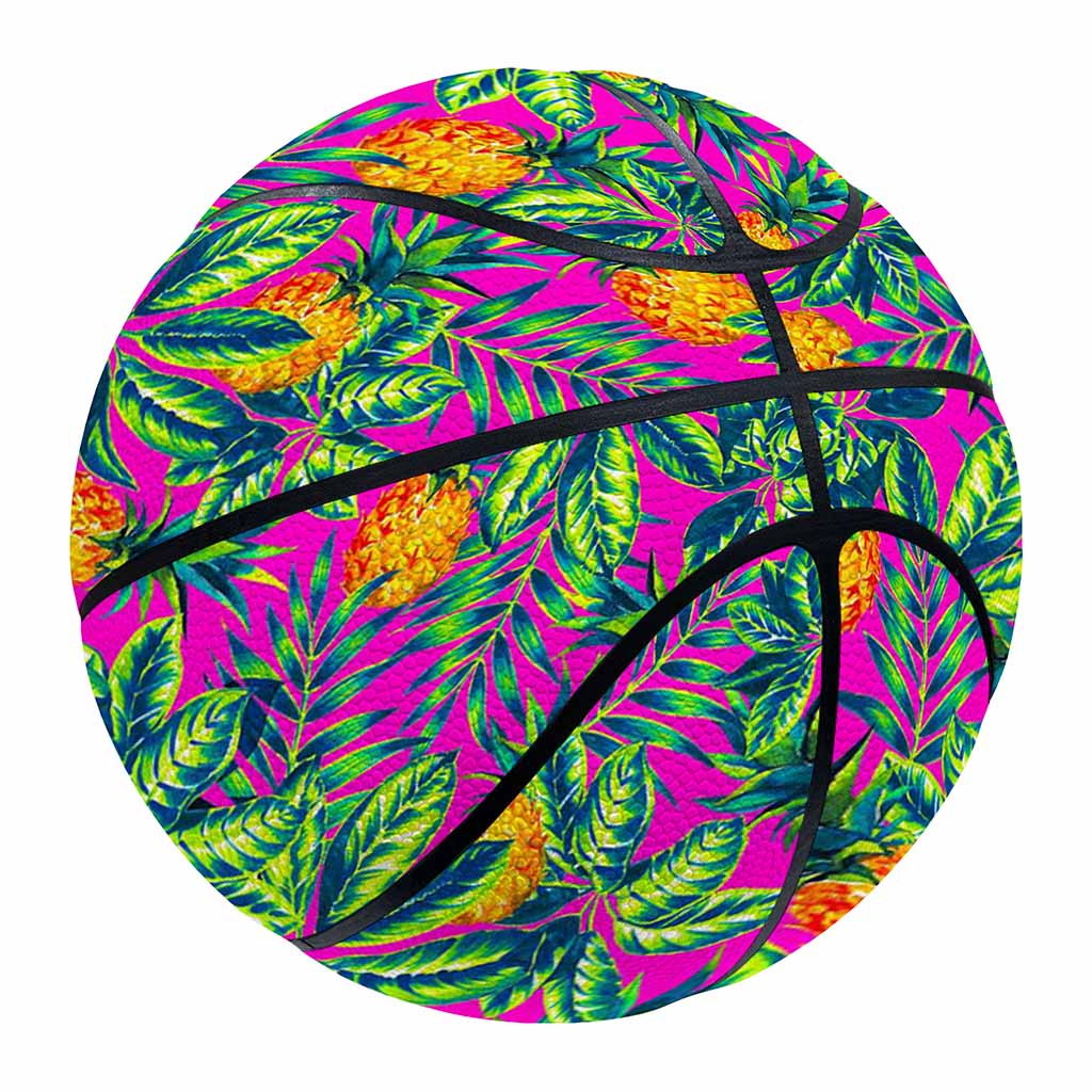 Hot Purple Pineapple Pattern Print Basketball
