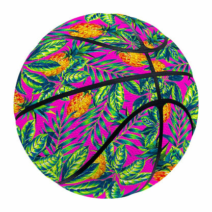 Hot Purple Pineapple Pattern Print Basketball