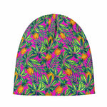 Hot Purple Pineapple Pattern Print Beanie
