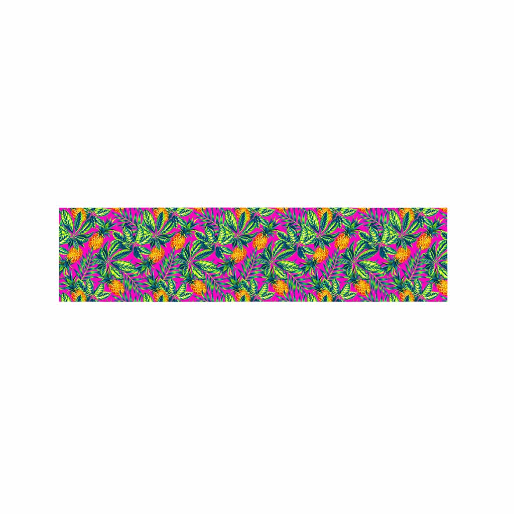 Hot Purple Pineapple Pattern Print Bed Runner