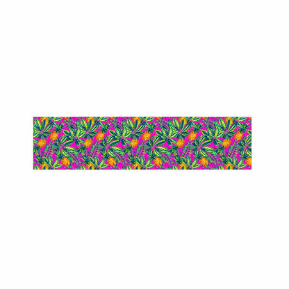 Hot Purple Pineapple Pattern Print Bed Runner