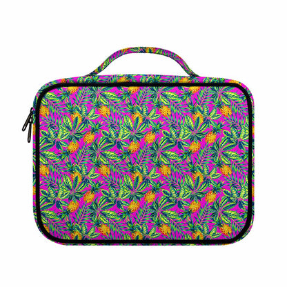 Hot Purple Pineapple Pattern Print Briefcase Bible Bag