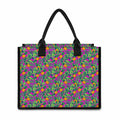 Hot Purple Pineapple Pattern Print Canvas Tote Bag