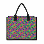 Hot Purple Pineapple Pattern Print Canvas Tote Bag