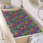 Hot Purple Pineapple Pattern Print Changing Pad Cover