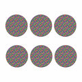 Hot Purple Pineapple Pattern Print Coaster Set