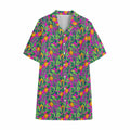 Hot Purple Pineapple Pattern Print Cotton Hawaiian Shirt