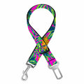 Hot Purple Pineapple Pattern Print Dog Seat Belt