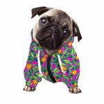 Hot Purple Pineapple Pattern Print Dog Zip Up Hoodie