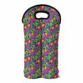 Hot Purple Pineapple Pattern Print Double Neoprene Wine Tote