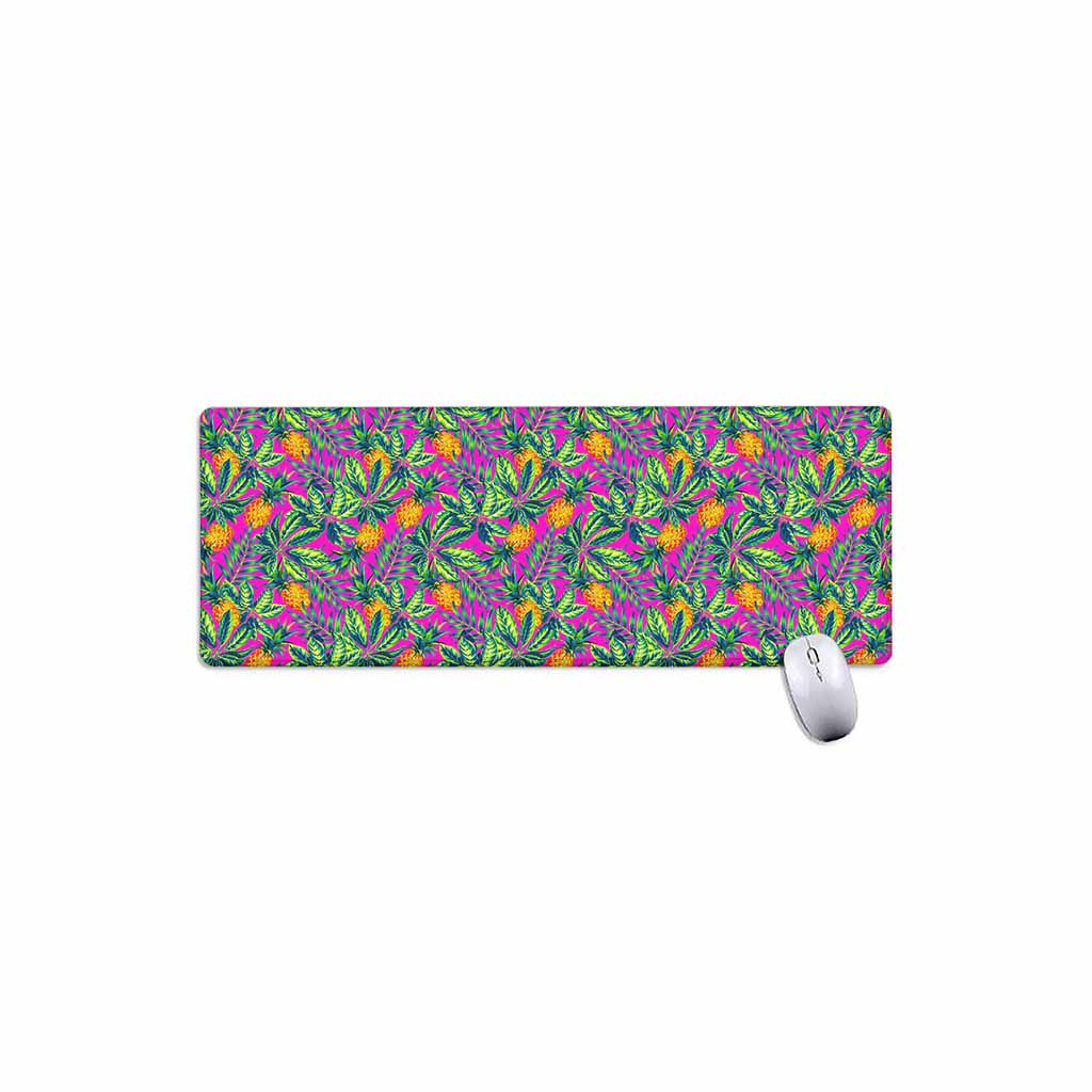 Hot Purple Pineapple Pattern Print Extended Mouse Pad