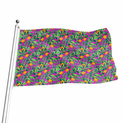 Hot Purple Pineapple Pattern Print Flag
