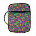 Hot Purple Pineapple Pattern Print Front Pocket Bible Bag