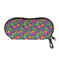 Hot Purple Pineapple Pattern Print Glasses Case