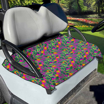 Hot Purple Pineapple Pattern Print Golf Cart Seat Cover